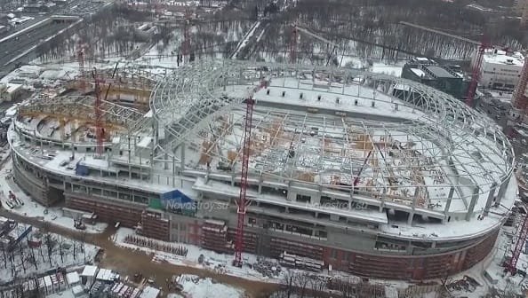 Стадион Динамо будет введён в эксплуатацию весной 2018 года